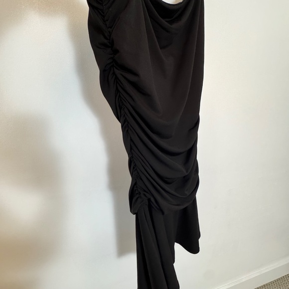 NWOT House of Harlow Strapless Black Mini Dress Ruching A-line Skirt Size S - Picture 9 of 15